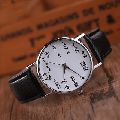 Reloj de Cuarzo Educativo con Símbolos de Suma y Resta para Estudiantes