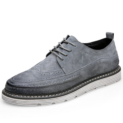 Zapatos Brogue de Cuero Gamuza Estilo Europeo y Americano - Image 7