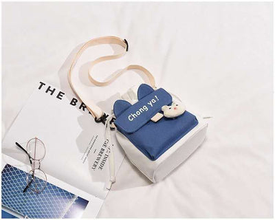 Bolsa Mensajera Escolar con Contraste de Colores - Estilo Cute para Estudiantes - Image 12