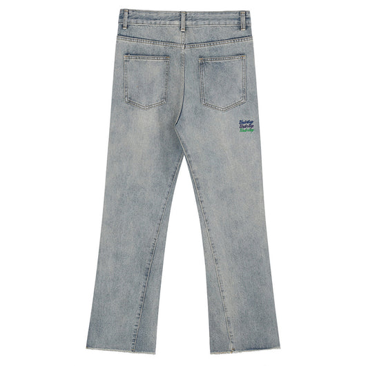 Jeans Acampanados con Bordado de Letras para Hombre - Marca Burr - Image 6