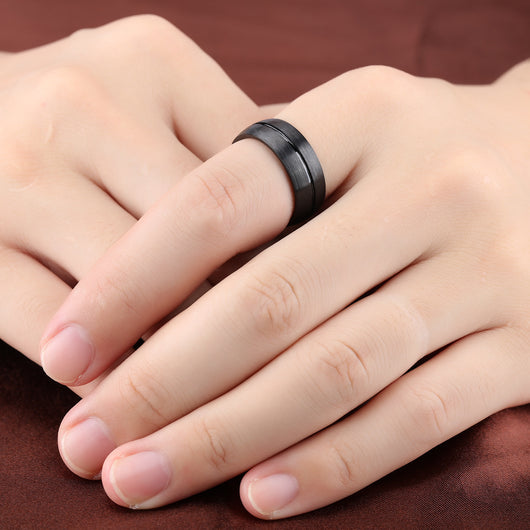 Anillo de Acero Titanio Negro Intenso - Image 3