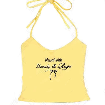 Top Halter con Estampado de Moño y Tirantes Finos - Image 13