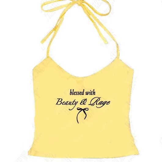 Top Halter con Estampado de Moño y Tirantes Finos - Image 13