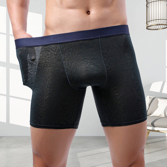 Calzoncillos Boxer Ultrafinos de Seda Helada Transpirable y Resistente al Desgaste