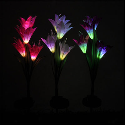 Luz Solar LED Flor de Lirio con Cambio de Color para Jardín - Image 3
