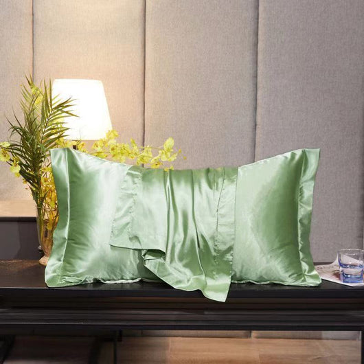 Funda de Almohada en Seda de Hielo Simple para el Hogar - Image 52