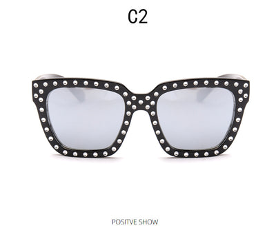 Gafas de Sol Grandes con Strass Estilo Europeo y Americano para Mujer - Image 18