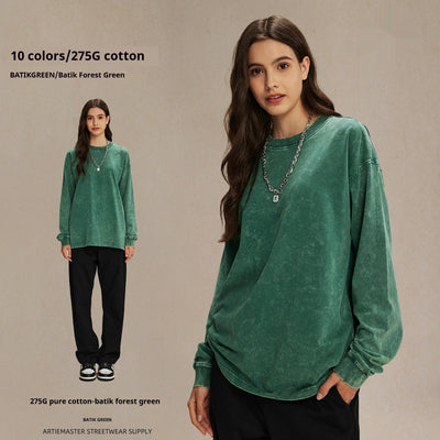 Camiseta de Algodón Suelta Casual Cuello Redondo - Image 12
