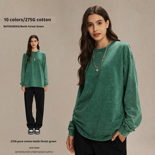 Camiseta de Algodón Suelta Casual Cuello Redondo - Image 12