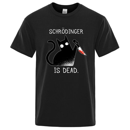 Playera Negra Estilo Gato para Hombre - Algodón Suave