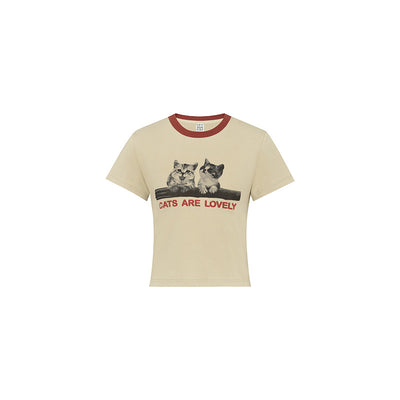 Blusa Estampado Animal Cuello Redondo Manga Corta Ajustada - Image 11