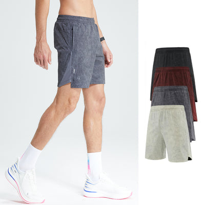 Shorts Deportivos Tie-Dye Ice Silk Transpirables - Pantalones Cortos Running de Secado Rápido