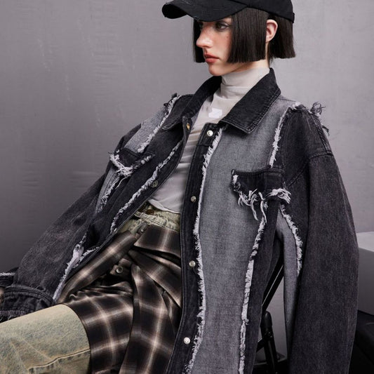 Chaqueta de Mezclilla para Hombre con Detalles de Costura en Orillas - Image 2