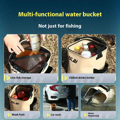 Cubo Plegable Multifuncional para Pesca y Transporte de Agua - Image 5