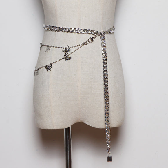 Cadena de Cintura Mariposa Punk - Accesorio Decorativo para Pantalones