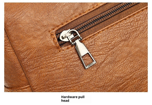 Bolsa Crossbody de Cuero Suave Multibolsillos Versátil - Image 10