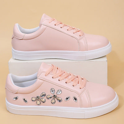 Tenis Blancos Coreanos con Bordado Casual y Suela Plana - Image 8