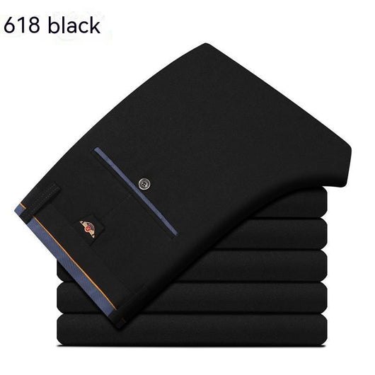 Pantalones Elásticos de Vestir Casual para Hombre Adulto - Corte Recto Suelto - Image 18