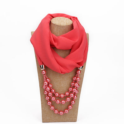 Collar de Perlas con Pañuelo Elegante - Image 13