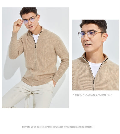 Cardigan de Cashmere Puro Grueso con Cierre - Elegancia Casual - Image 25