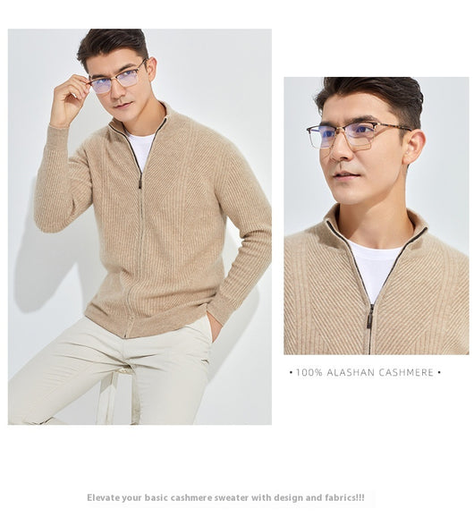 Cardigan de Cashmere Puro Grueso con Cierre - Elegancia Casual - Image 25