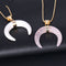 Collar con Dije de Luna y Cristal Semiprecioso
