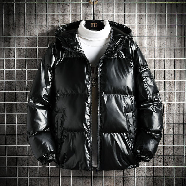 Chaqueta Acolchada Brillante de Algodón con Capucha - Image 9