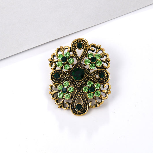 Broche de Aleación con Cristales de Fantasía Pequeño - Image 31