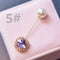 Pearl crystal one word pin scarf buckle brooch 5 Estilo
