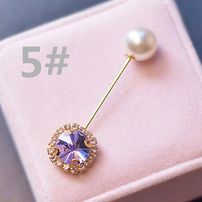 Broche Cristal Perla con Palabra - Pasador Elegante para Bufanda - Image 10