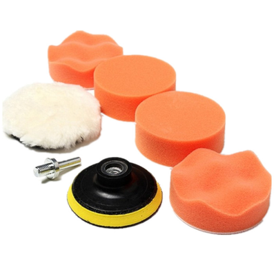 Set de 7 Esponjas Pulidoras 3 Pulgadas - Ruedas Onduladas para Encerado y Pulido de Autos