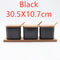 3 Pieces Black 30.5 X 10.7 cm