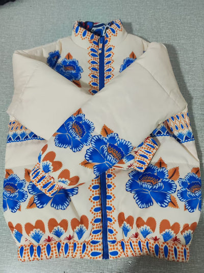 Chaqueta Acolchada de Algodón con Estampado Geométrico para Mujer - Image 18