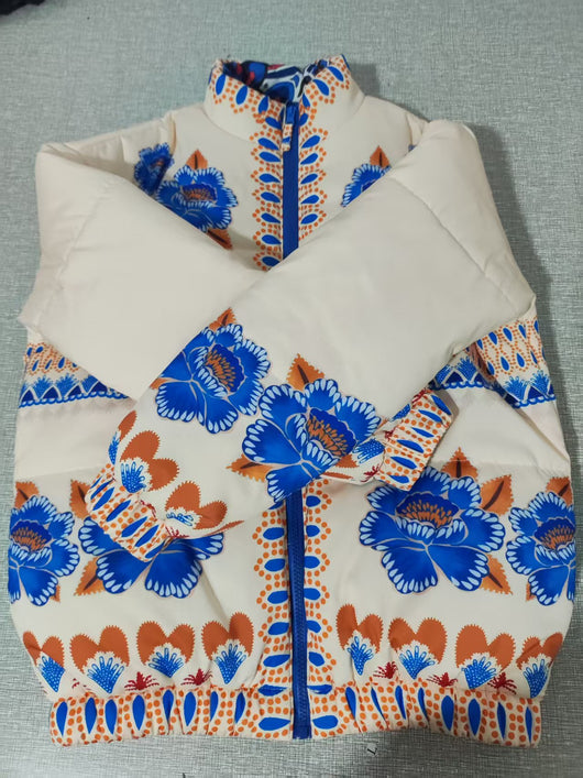 Chaqueta Acolchada de Algodón con Estampado Geométrico para Mujer - Image 18