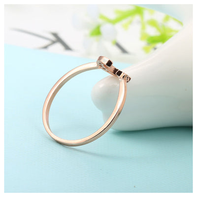 Anillo Abierto de Oro Rosado con Luna y Estrella para Mujer - Cristal Cubic Zirconia - Image 4