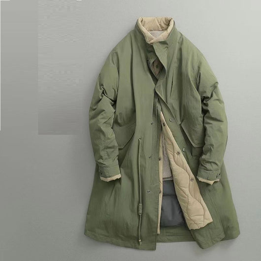 Abrigo Acolchado Desmontable de Cuello Alto para Hombre - Image 9
