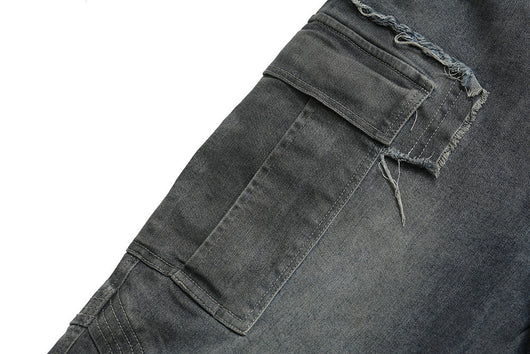 Pantalones Jeans Acampanados con Múltiples Bolsillos para Hombre - Image 13