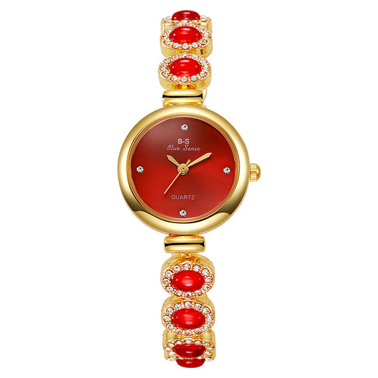Reloj de Pulsera Elegante para Mujer con Dial Redondo y Diamantes - Image 8