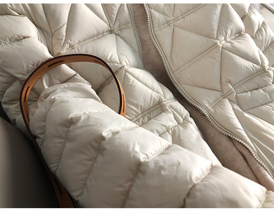 Chaqueta Ligera de Plumón de Pato Blanco - Estilo Casual Elegante - Image 17
