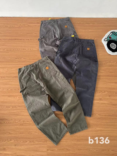 Pantalones Cargo de Lona Pesada Multifuncionales Estilo Americano - Image 10