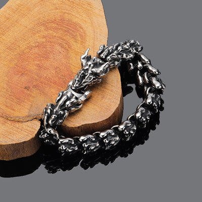Pulsera Vintage Cabeza de Dragón para Hombre - Acceorio de Poder y Estilo - Image 5