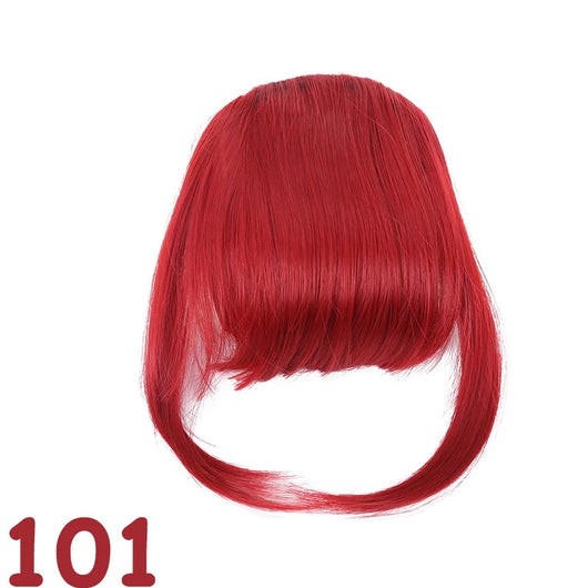 Peluca Sintética con Flequillo Lateral y Clips - Estilo Europeo Americano - Image 15