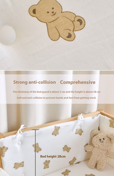 Barrera de Cama para Bebé en Algodón Gasa - Protección Suave Recién Nacido - Image 27