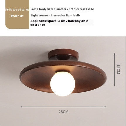 Lámpara de Techo Minimalista en Madera Maciza para Pasillos - Image 8