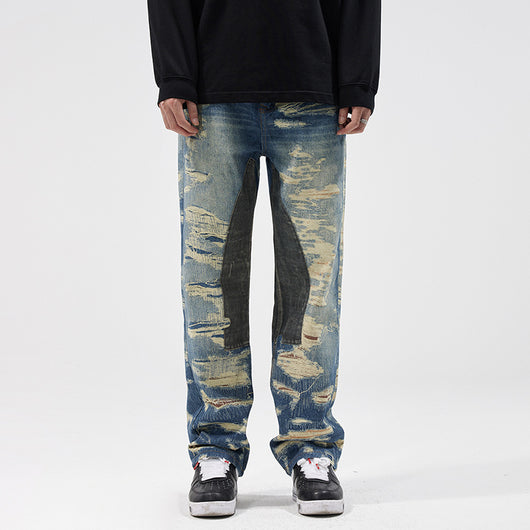 Pantalones Vaqueros Rectos Estampados con Estilo Urbano - Image 6