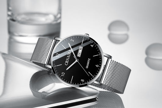 Reloj de Cuarzo para Hombre con Malla de Acero Negro - Image 6