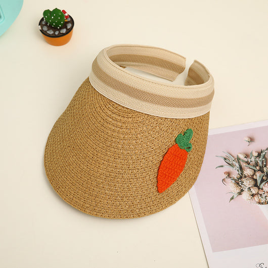 Sombrero de Paja Familiar Verano Protección Solar - Diseño Coreano Unisex - Image 17