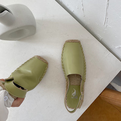 Sandalias Baotou Retro de Cuero Suave para Mujer - Zapatos Cómodos Estilo Pescador - Image 9