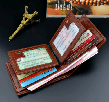 Billetera Corta para Hombre con Licencia de Conducir - Patrón Texturizado y Diseño Delgado - Image 3