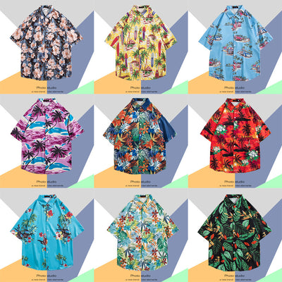 Camisa Estampada Tailandesa Manga Corta para Hombre - Image 4